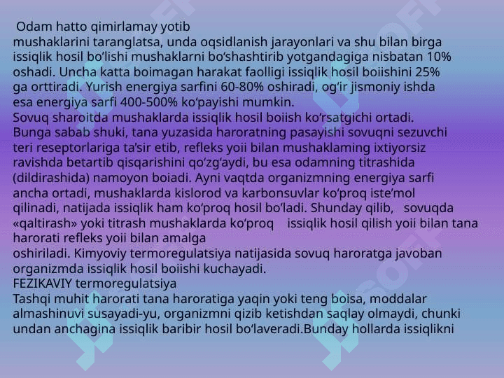 TURLI IQLIM SHAROITLARIDA TERMOREGULYATSIYA 7