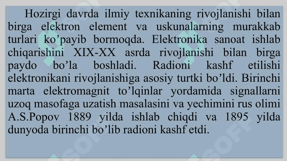 Yarim o‘tkazgichli asboblar. 2