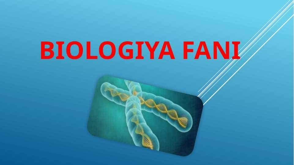 Biologiya fani
