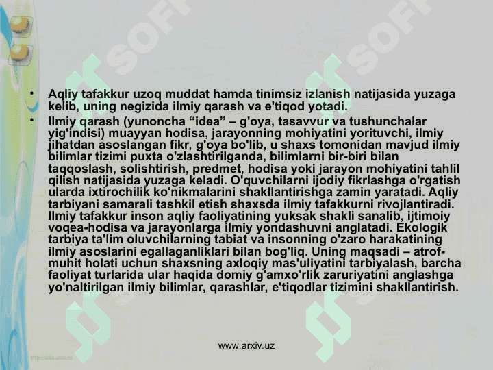 Shaxs dunyoqarashini shakllantirish 4