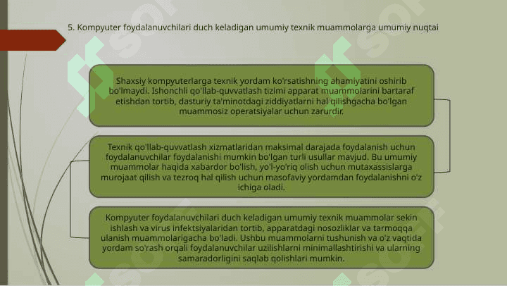 Shaxsiy kompyuterning texnikaviy ta’minotidan foydalanishning ahamiyati va usullari 7