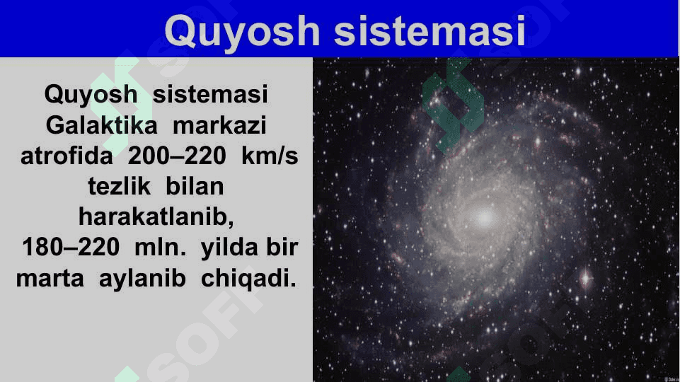 Yer yuzi tabiati rivojlanishining fazoviy omillari 8