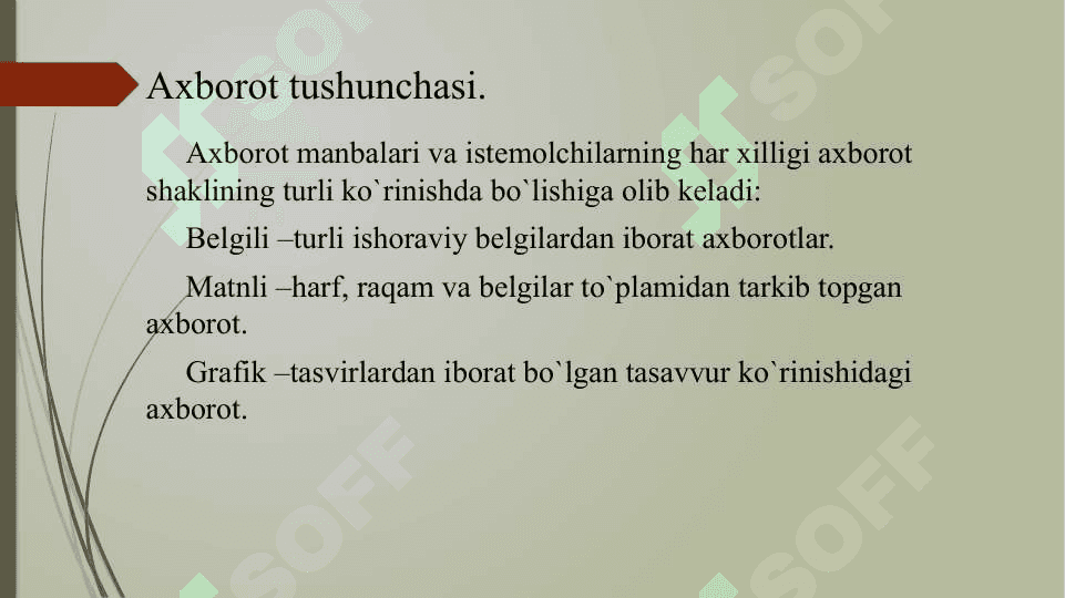 Axborot texnologiyalarini kasbiy faoliyatda qo’llanilishi  fanining predmeti, maqsadi va vazifalari. Zamonaviy kompyuter texnikasi. 5
