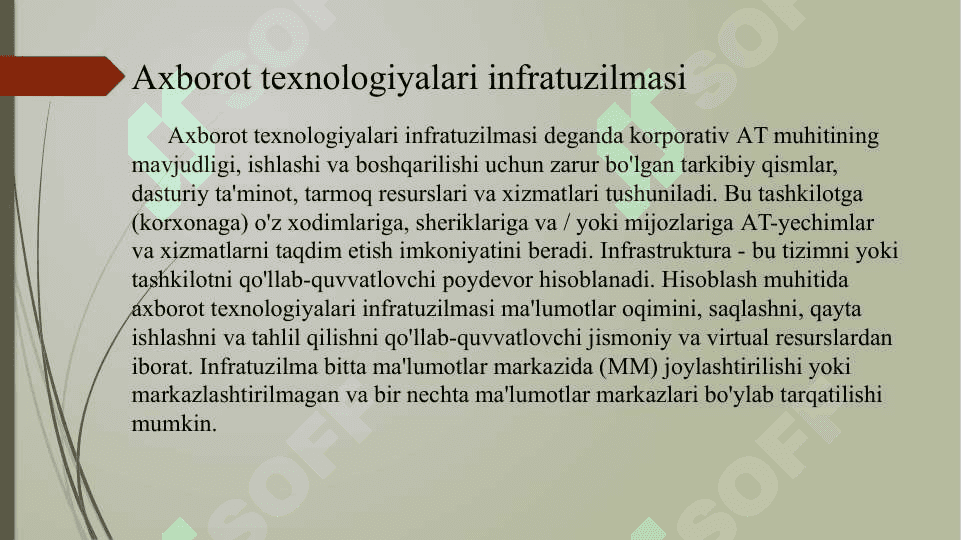 Axborot texnologiyalarini kasbiy faoliyatda qo’llanilishi  fanining predmeti, maqsadi va vazifalari. Zamonaviy kompyuter texnikasi. 7