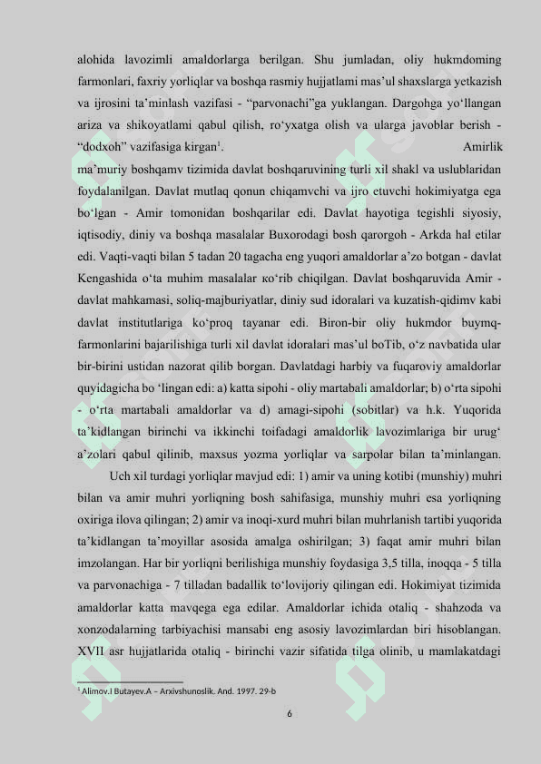 O’rta Osiyo xonliklari davrida arxiv ishi kurs ishi 6