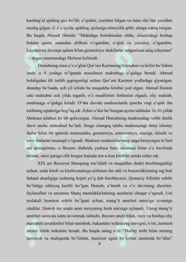 Ahmad Donish "Davodir ul vaqoe" asari 6