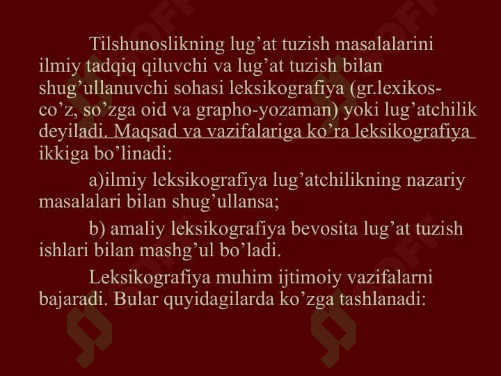 LUG’AT VA UNING TUZILISHI, TURLARILUG’AT VA UNING TUZILISHI, TURLARI 2