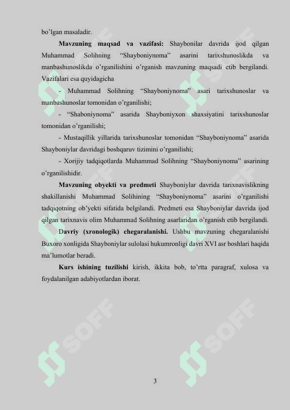 Muhammad Solihning "Shayboniynoma" asari 3