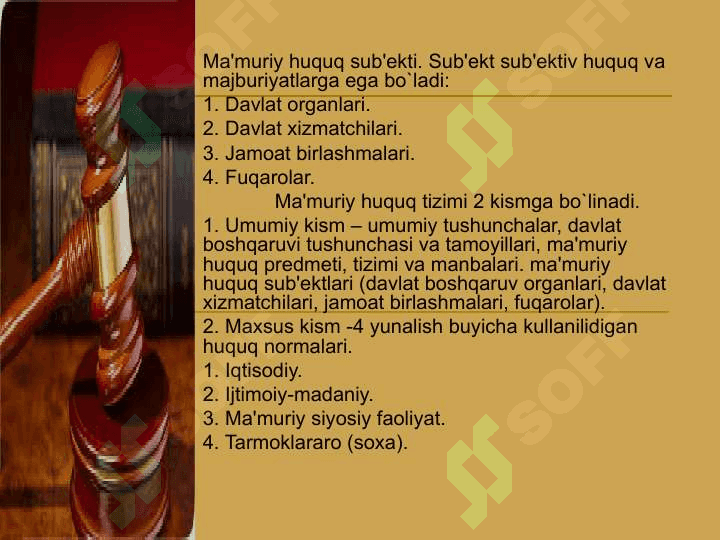 MA'MURIY HUQUQBUZARLIK VA MA'MURIY JAZO 5
