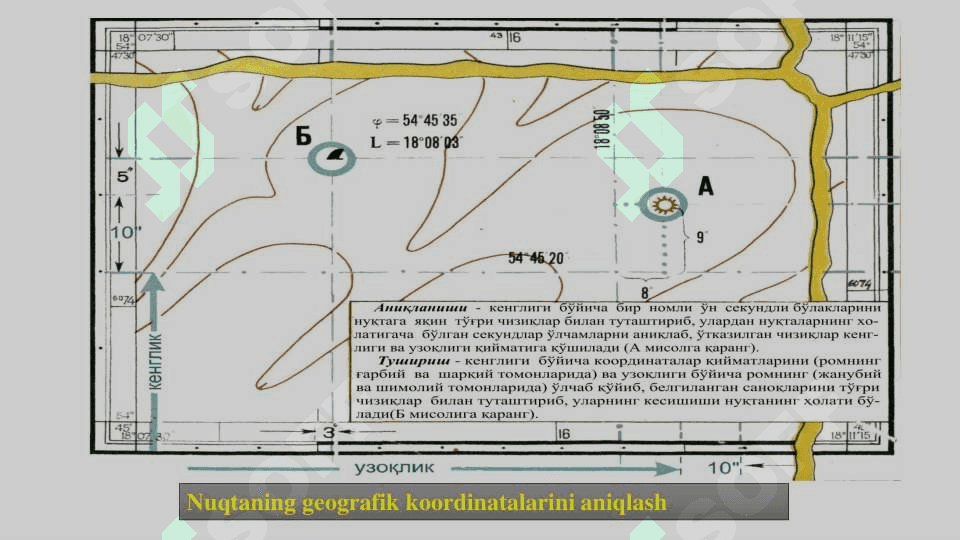 TOPOGRAFIK KARTA VA PLANLARNING VARAQLARGA BO‘LINISHI VA NOMENKLATURASI 8
