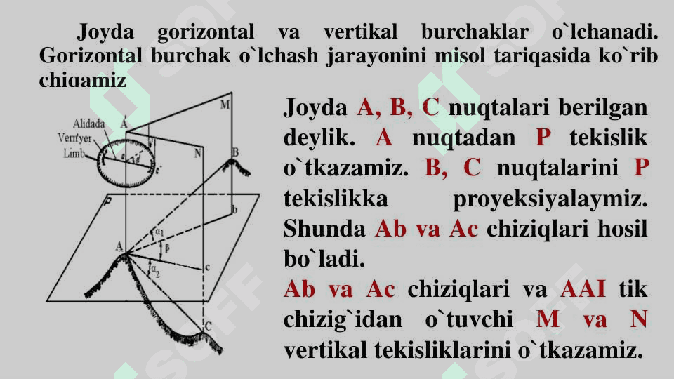 Gorizontal va vertikal burchak o‘lchash 5
