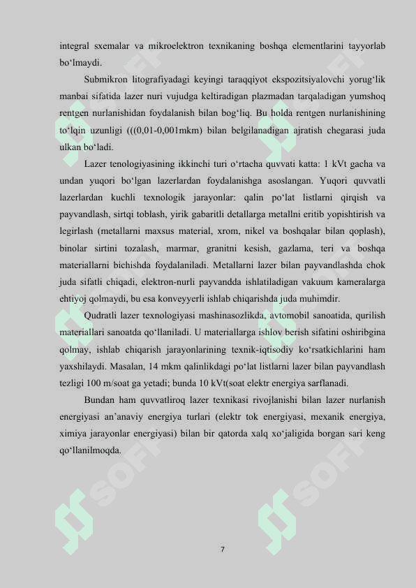 Qattiq jism lazerlari. 7