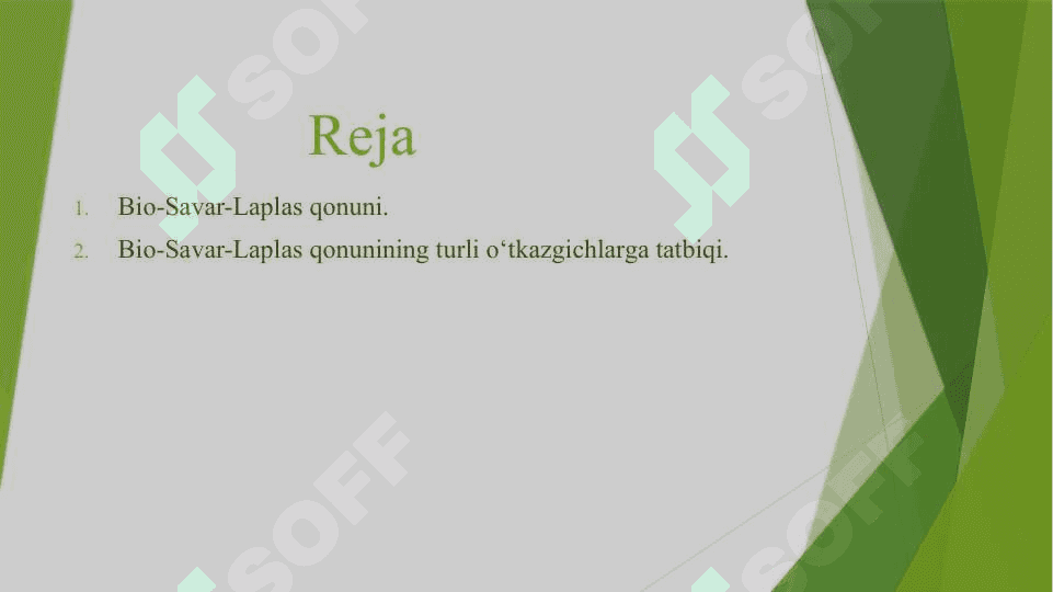 Bio-Savar-Laplas qonuni va uning turli o‘tkazgichlarga tatbiqi 2