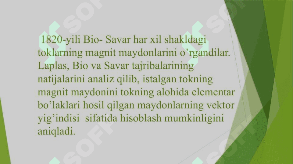 Bio-Savar-Laplas qonuni va uning turli o‘tkazgichlarga tatbiqi 4