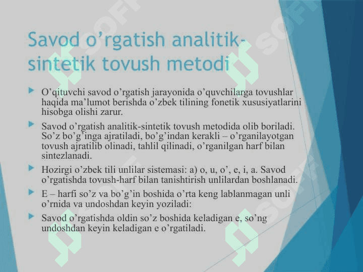 Savod o’rgatish mashqlarining asosiy turlari 7