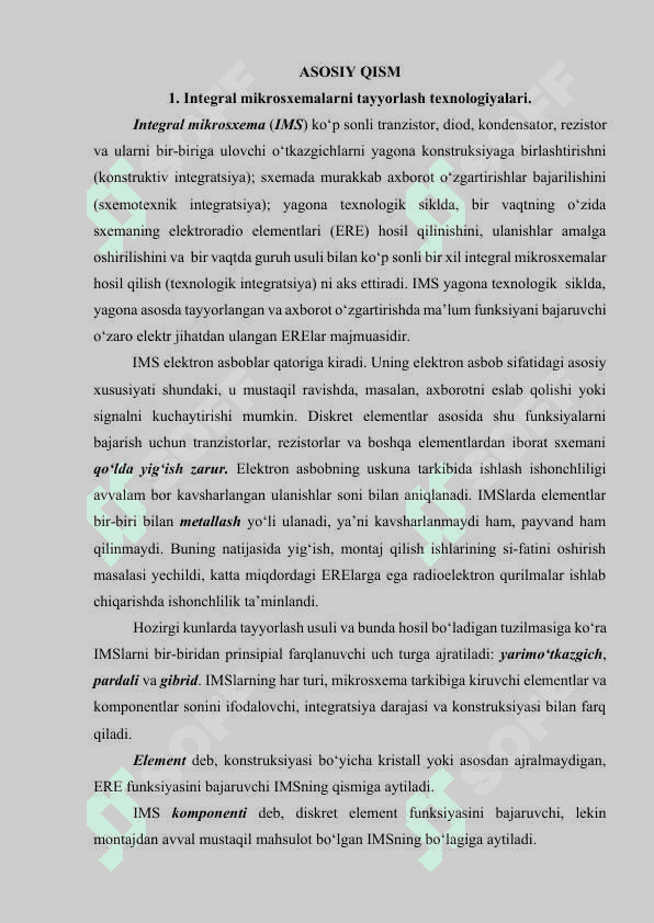 Integral mikrosxemalarning aktiv va passiv elementlari 4