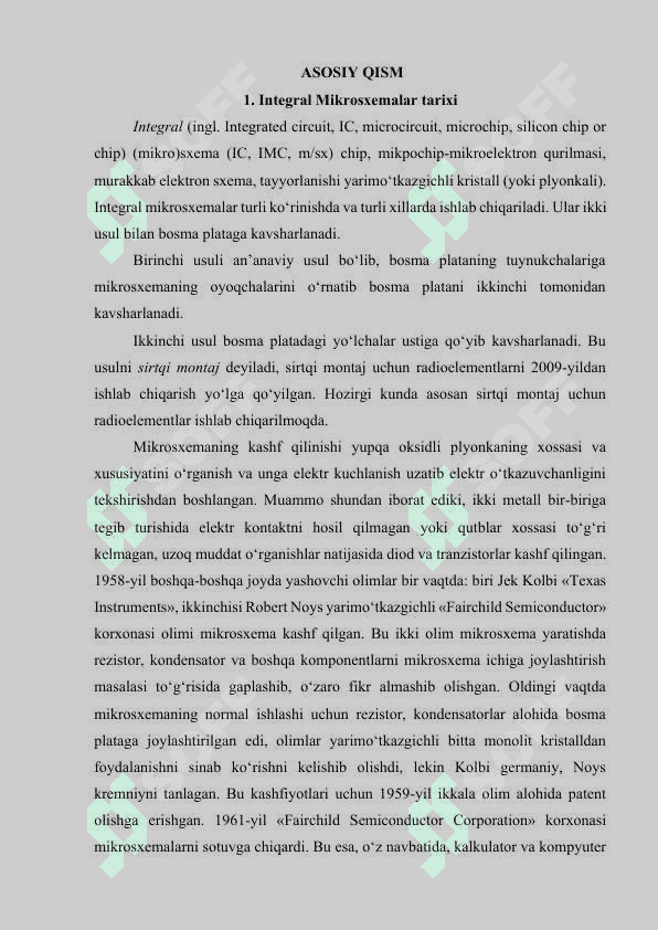 Integral mikrosxemalarning tayyorlash jarayonlari 4