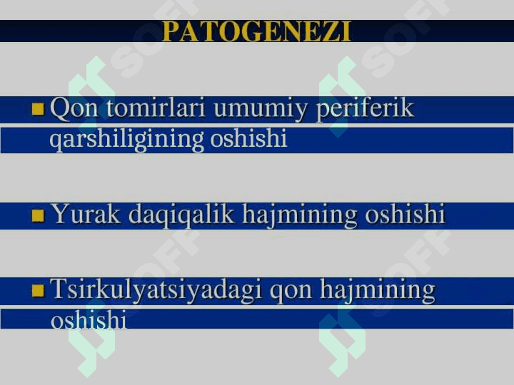 Arterial gipertenziya, gipertoniya kasalligi va buyrakka bogʻliq arterial gipertenziya etiologiyasi, patogenezi va klassifikatsiyasi 6