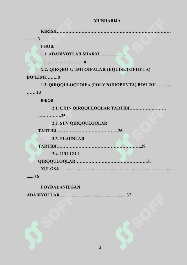 Qirqquloqtoifa bo’limi 2