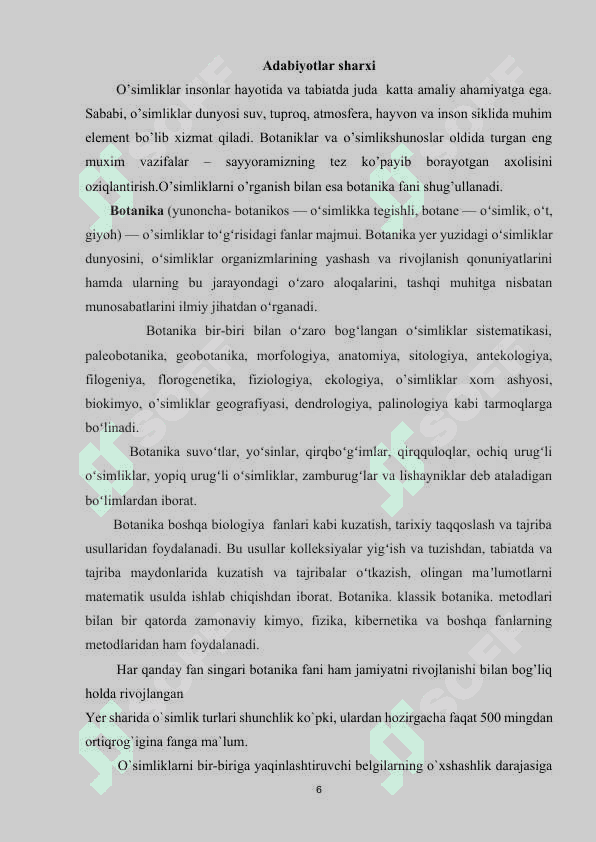 Ra’nodoshlar oilasi 6
