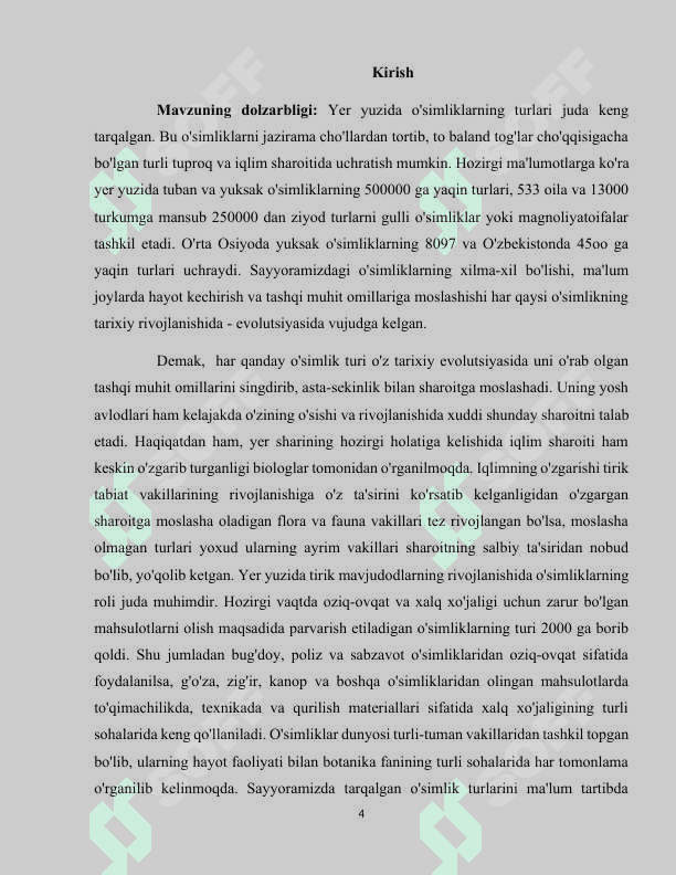 Tropikada tarqalgan oziq-ovqat o’simliklar 4