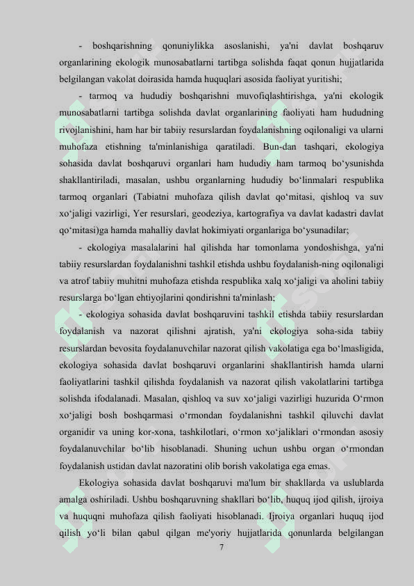 Davlat ekologik ekspertiza xizmatini tashkil qilish 7