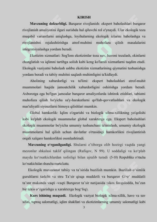 Ekologik vaziyat va uni ekspert baholash 3