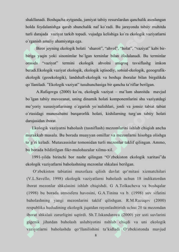 Ekologik vaziyat va uni ekspert baholash 8