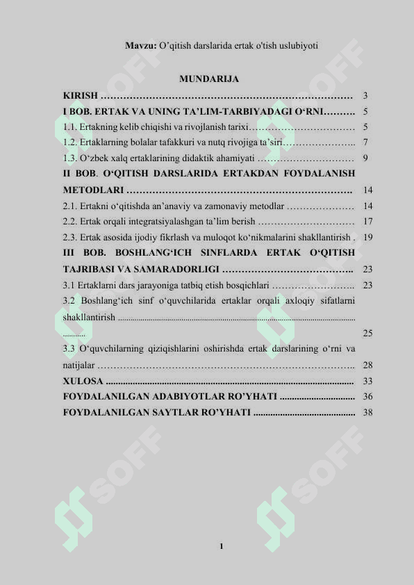 O’qitish darslarida ertak o'tish uslubiyoti 2