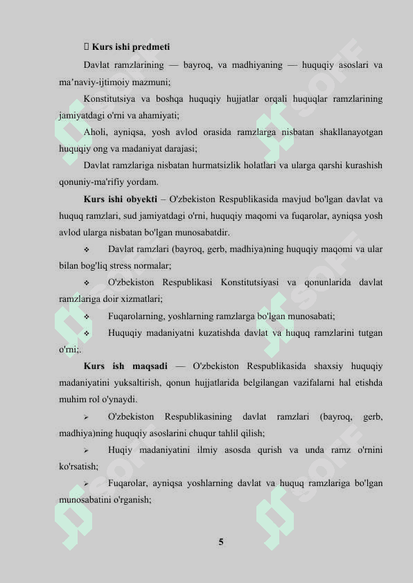 Davlat va huquq ramzlarini hurmat qilish huquqiy madaniyat yuksakligi kòrsatgich 5