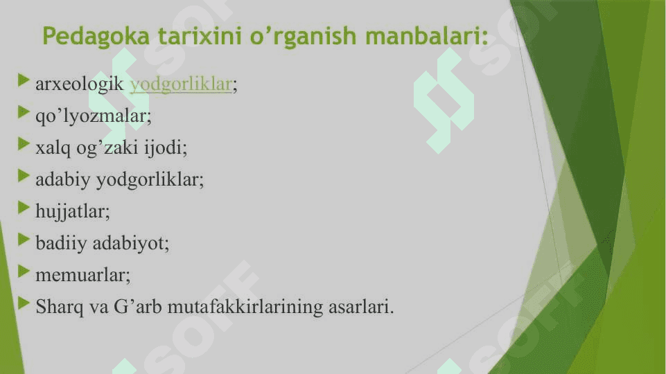 Pedagogika tarixi fan sifatida. Eng qadimgi davrlardan VII asrlargacha ta`lim-tarbiya va pedagogik fikirlar 7
