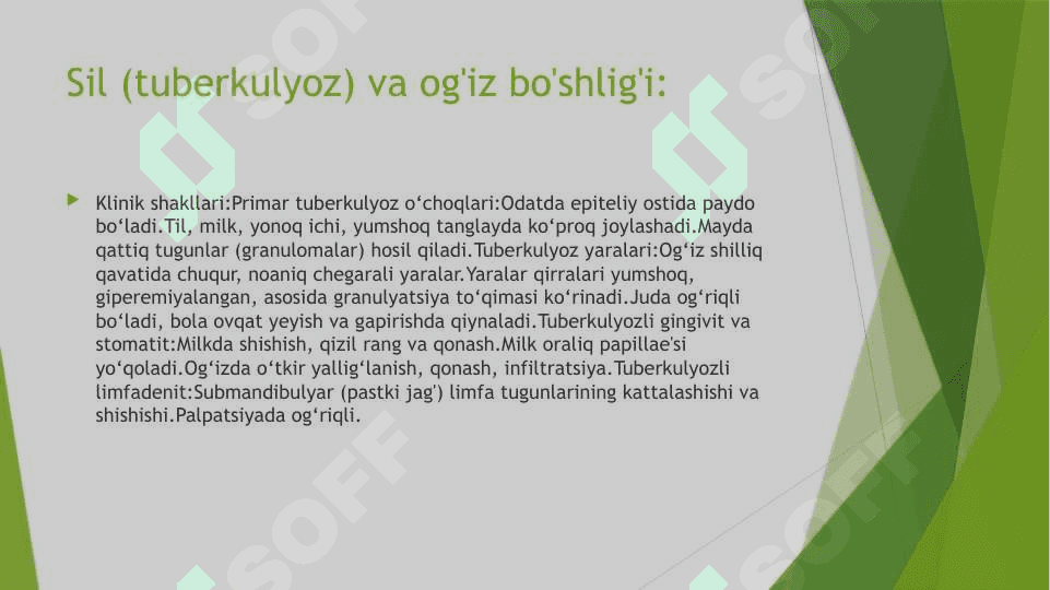 bolalarda sil va zaxmda og'iz bo'shlig'ini tekshirish va tashxislash 4