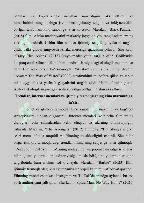Filmlar va ommaviy madaniyati 25 6