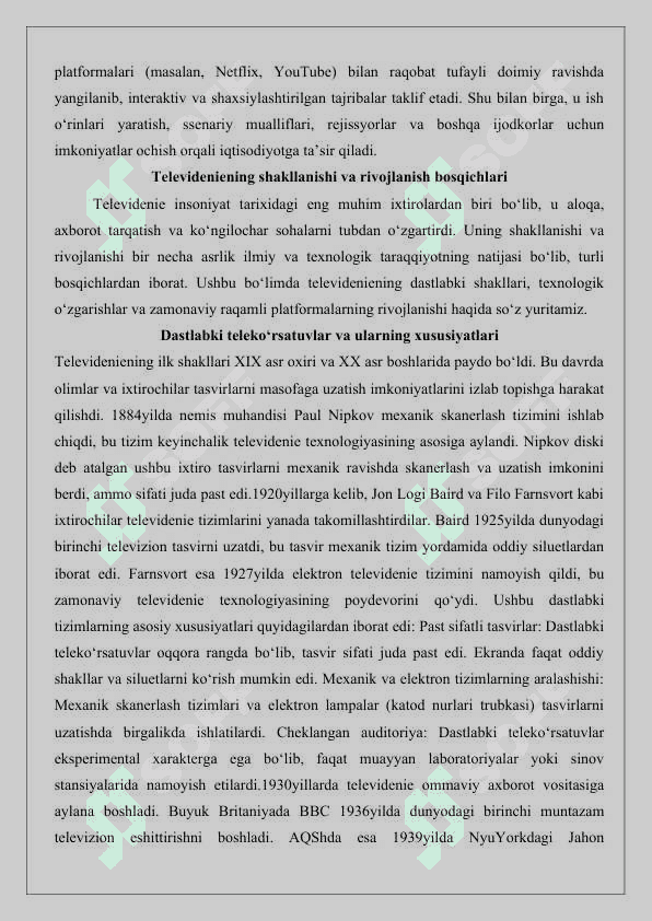 Televidenie – ko‘ngilochar sanoat sifatida 3