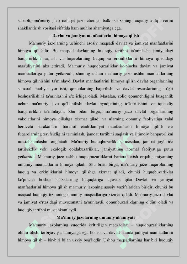 Ma’muriy jazo choralari va uning maqsadi 25 8