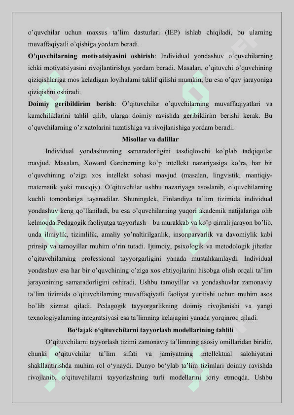 Bo‘lajak o‘qituvchilarni pedagogik faoliyatga tayyorlash modellari va taktikasi.25 6