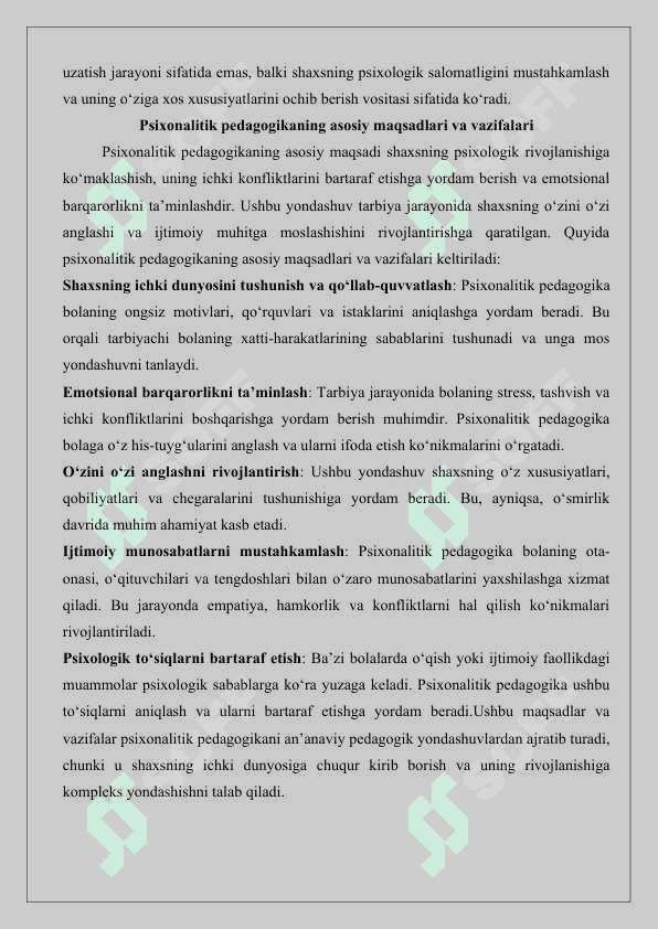 Psixonalitik pedagogikaning konseptual asoslari.25 3
