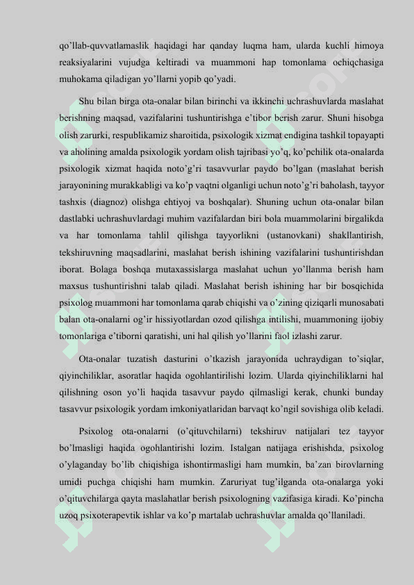 PSIXOLOG FAOLIYATINING KO’RINISHI VA SOHALARI 5