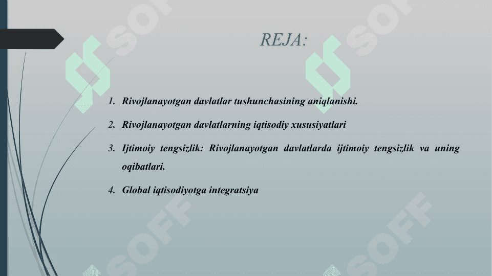 RIVOJLANAYOTGAN DAVLATLARGA TAVSIF 2