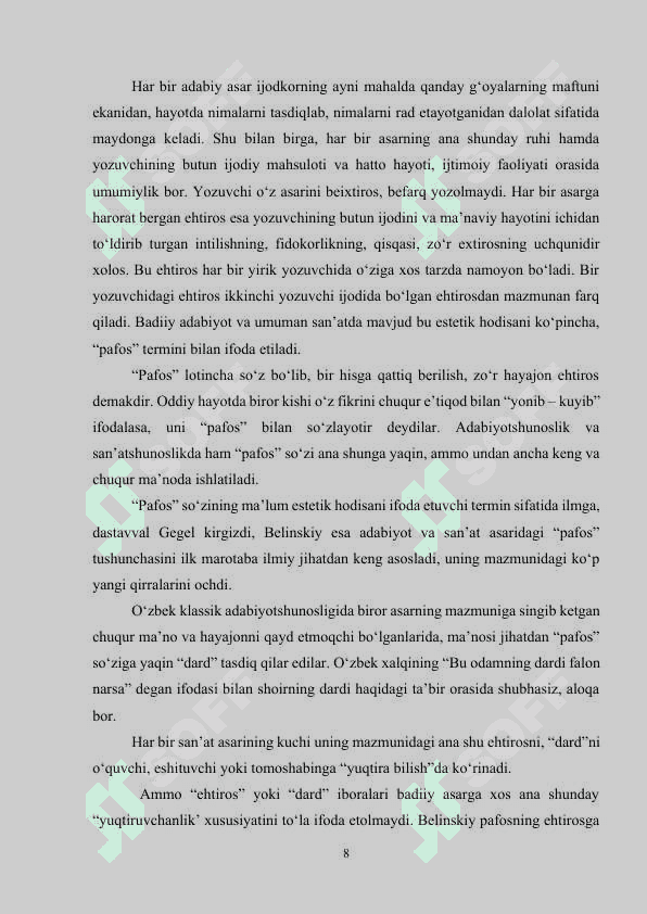 Badiiy asarda psixologizm (N.Eshonqul hikoyalari misolida) 8