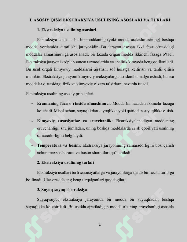 Ekstraksiya usuli 6