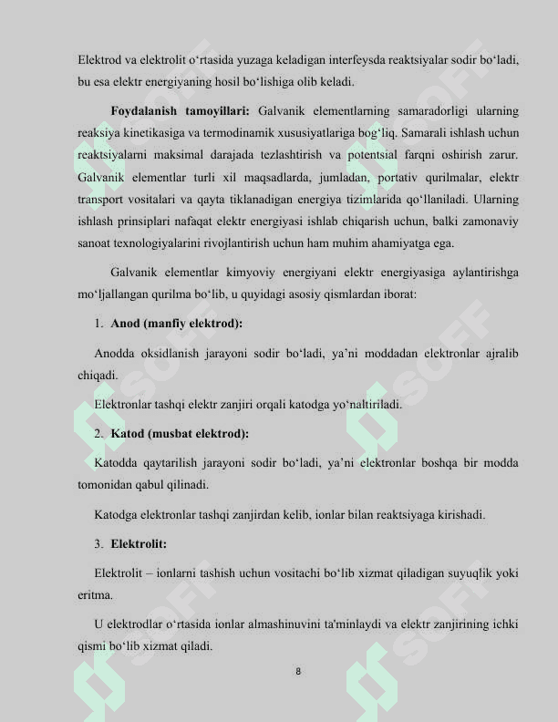 galvanik elementlar termodinamikasi 8