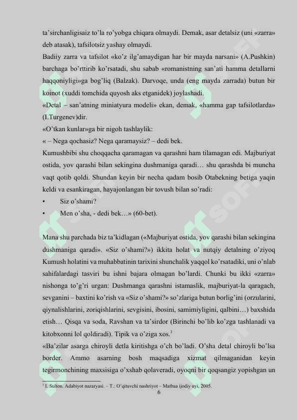Hikoyada detalning qo’llanilishi. Nabi Jaloliddin hikoyalari misolida 6
