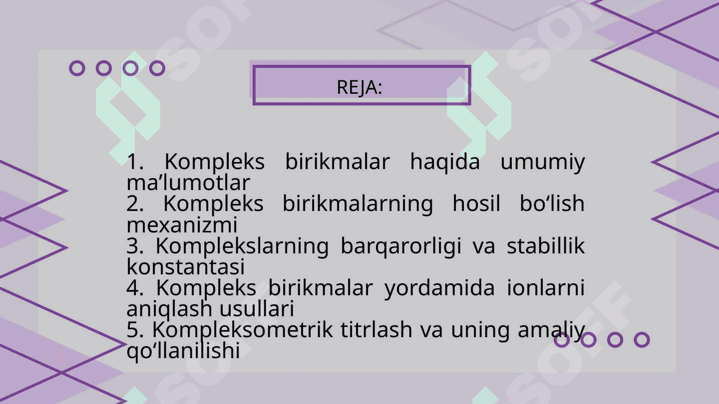 Komplekslarning analizda ishlatilishi 2
