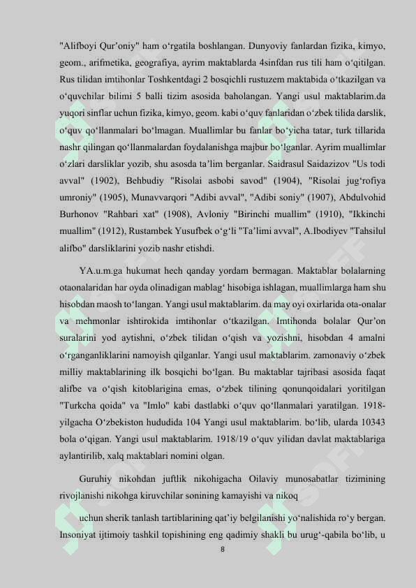 YANGI NIGOH MAKTABI NUQTAI NAZARIDAN IDROKNING EKSPERIMENTAL TAHLILI 8