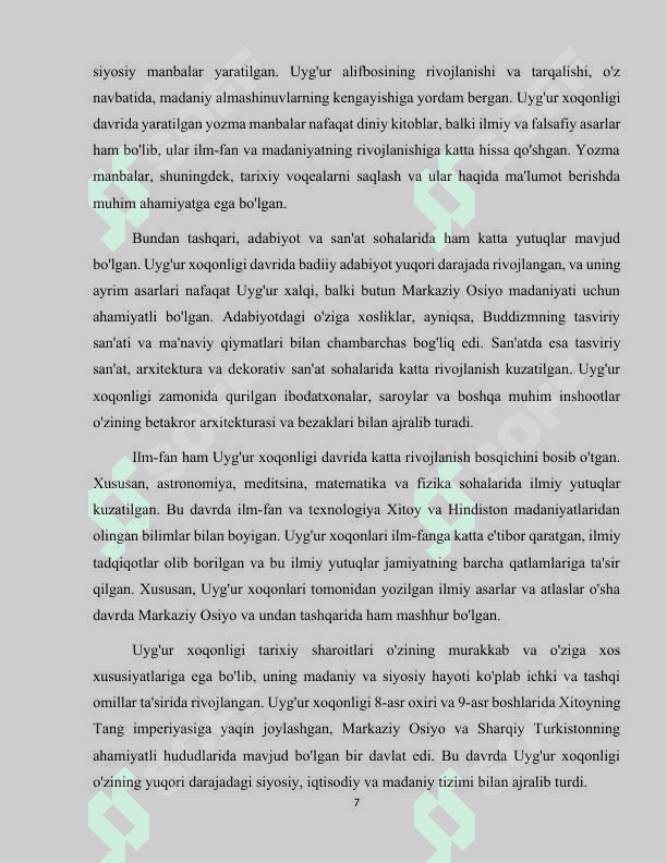 Uyg'ur xoqonligida madaniy hayot 7