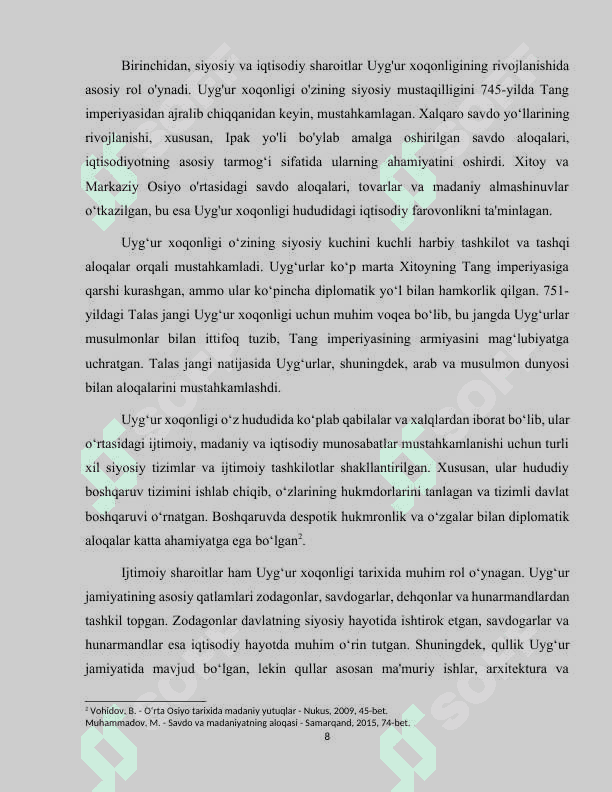 Uyg'ur xoqonligida madaniy hayot 8