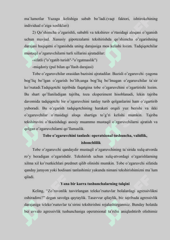 Bogʻliq va bogʻliq boʻlmagan oʻzgaruvchilarni tanlash.doc 3