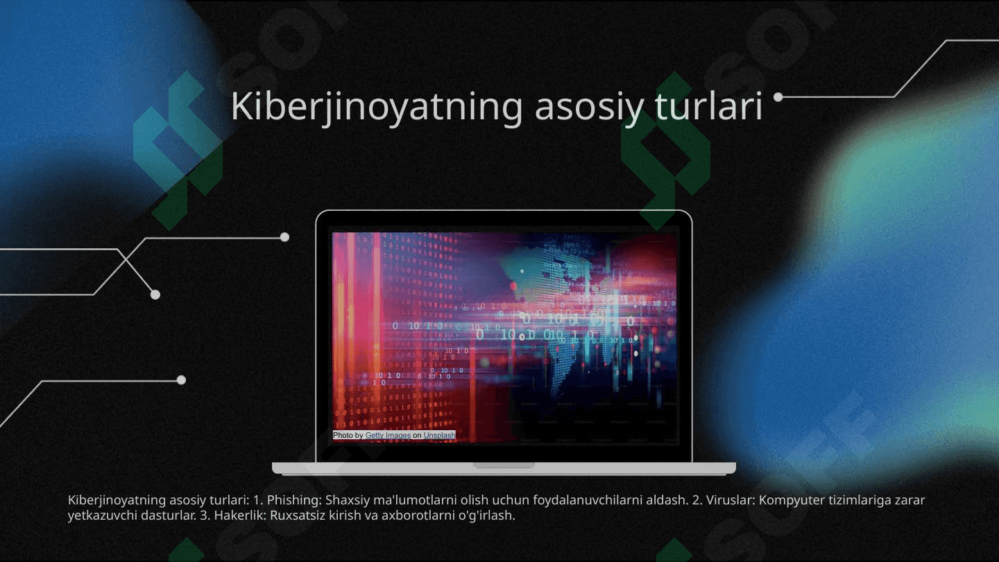 Kiberjinoyat va kiberhuquq, simsiz aloqa tizimlarida axborot resurslarini himoyalash 4