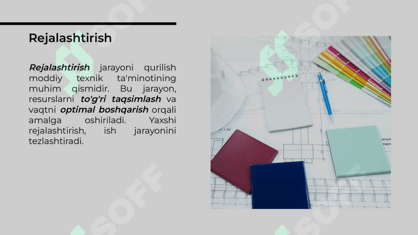 Qurilishning moddiy texnik ta'minotini tashkil etish 4